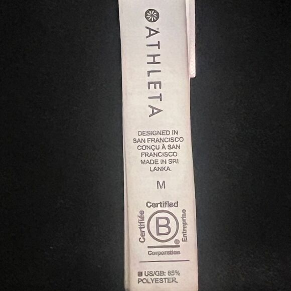 Athleta Black Elation Velvet Tight Leggings Medium NWOT - Picture 6 of 12